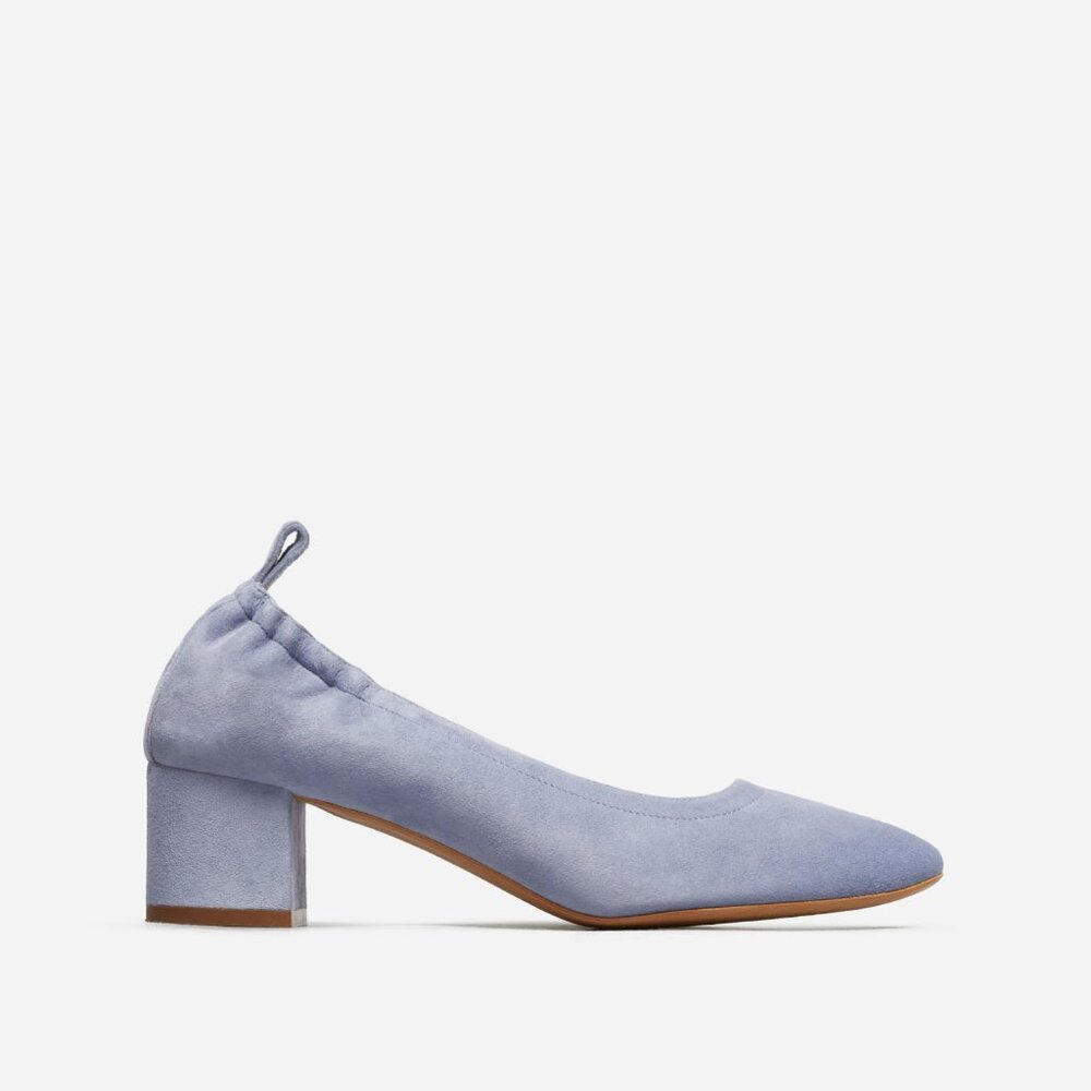 Everlane - The Day Heel - Size 8 in Blue Suede